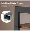 Plant Flower Stand 4-Tier Bookshelf w/Adjustable Foot Pads-Brown