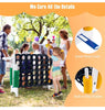 Giant 4 in a Row Game Jumbo Connect 4 Garden Games w/42 Rings Basketball Hoop