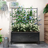 Raised Garden Planter Bed Trellis Galvanised Steel Metal Box Climbing Plants