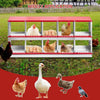Hen Chicken Nesting Boxes for Laying Eggs Roll Out Egg Collection 10 Compartment