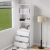 3 Tier Bookcase with Shelving Drawers for Storage Bookshelf Living Room Office