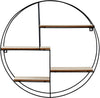 Round Multi Section Shelf Metal Wire Wall Mounted Floating Shelves Display Unit