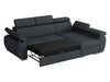 Corner Sofa Bed BOSTON MINI with Storage Velour Fabric Springs New