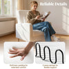 Modern Upholstered Sofa chair with Teddy Fleece Cover-White