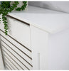 Extending Adjustable White Radiator Cover Wooden MDF Wall Cabinet Slatted Grill