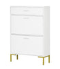 3 Drawer Narrow Shoe Cabinet with Adjustable Shelf for 12 Pairs of Shoes
