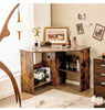90° Corner Desk Computer Table Home Office Writing Desk Workstation w/ Shelves