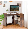 90° Corner Desk Computer Table Home Office Writing Desk Workstation w/ Shelves
