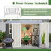 Garden Shed With Window Doors Outdoor Steel Apex Roof Tool Foundation