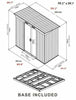 Metal Garden Shed 6 X 4, 8 X 4, 8 X 6, 10 X 8 Garden Storage WITH FREE BASE New