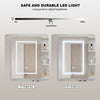 LED Bathroom Mirror Cabinet With Demister Wall Mounted Illuminate Touch Sensor
