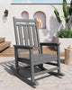 Poly Lumber Rocking Chair Outdoor HDPE High Back Porch Rocker Chairs for Patio