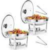 WILPREP 5QT/4.5L Chafing Dish Buffet 2 pack Stainless Steel Food Warmers Party