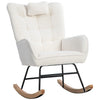 NURSING ROCKING CHAIR WITH HIGH BACKREST AND FOOTSTOOL ROCKING CHAIR FOR NURSERY