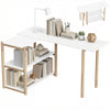 Computer Desk with Storage Shelves Writing Desk 150cm White/Oak