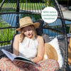 Hanging Rattan Egg Chair With Stand Swing Foldable with Cushion Outdoor/ Indoor