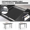 Modern Folding Table 3 Pcs Dining Table Set Extendable Kitchen Table for 4-6