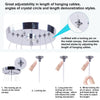 K9 Crystal 3 Ring Chandelier LED Ceiling Lights Pendant Light Dimmable w. Remote