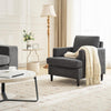 Modern Accent Chair Armchair for Living Room Office Upholstered Comfy Chair Grey
