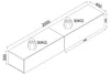 Wall Floating TV Stand Unit Cabinet White High Gloss Storage Door 100/200cm