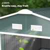 13 x 11ft Garden Shed Storage with Foundation Kit and Vents, Green