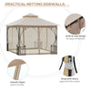 Gazebo Party Tent Canopy Sun Shade for Patio Garden 3x3(m)