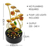 Water Feature Indoor Outdoor LED Fountain Waterfall Garden Decor (Metal Spiral)