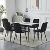 4/6X Dining Chairs Set Velvet Padded Seat Metal Legs Home Kitchen Office