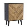 Sideboard 2 Doors Black Frame Storage Cupboard Cabinet Living Room Furniture