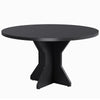 47in Round Dining Table for 4-6,Pedestal Base Wooden Kitchen Table for Apartment