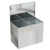 Galvanised Metal Rectangle Animal Food Feeding Bin Trough Tub Storage Container