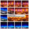 Media Wall Electric Fire 3D Fuel Bed & 13 LED Colours - Endeavour Fires Rosedale
