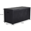 Large Outdoor Storage Box Garden Patio Plastic Chest Lid Container Multibox