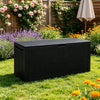 Large Outdoor Storage Box 340L Garden Patio Plastic Chest Lid Container Black