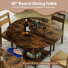 120 CM Round Dining Table Mid-Century Modern Kitchen Table for 4-6