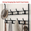 Hall Tree Shoe Bench for Entryway, 4-in-1 Coat Rack Storage Bench with 8 Hooks