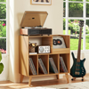 Large Record Stand with Storage, Record Player Stand with Shelf, Vinyl Record Ho
