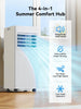7000 BTU Portable Air Conditioner 4-in-1 Dehumidifier Fan Sleep Mode 24H Timer