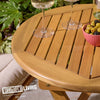 HARDWOOD FOLDING GARDEN BISTRO 3 PIECE FURNITURE SET WITH SEAT PAD CUSHIONS
