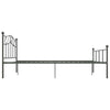 Bed Frame Grey Metal 160x200 O4E8