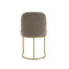 Set of 2 Mink Velvet Dining Chairs with Gold Legs - Callie CAL005