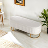 Teddy Velvet Upholstered Bench Bed End Window Seat Ottoman Storage Stool Bedroom