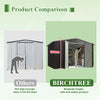 Garden Shed 10X8FT Metal Apex Roof With Free Foundation Base Storage House Anthr