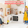 Corner Kitchen Playset Kids Pretend Play Kitchen-White