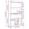 Highboard White 92x33x180 Engineered Wood C7I4