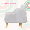 ZONEKIZ Kids Armchair Toddler Sofa Chair Cloud-Shaped for 1.5-3 Years Grey