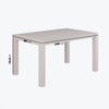 6 Seater Beige Aluminium Extendable Garden Dining Set with Rope Chairs FTR256