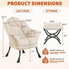Comfy Armchair with Footstool, Lazy Chair with Footstool Accent Sofa Chair