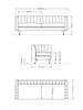 SWYFT MODEL X02 3 SEATER SOFA KINGFISHER WITH STYLISH COPPER FEET