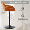 Set of 2/4 Bar Stools Velvet w/Armrest 8cm Thick Seat Swivel Bar Chair Breakfast